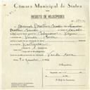 Registo de velocípede com o nº 5802, em nome de Manuel  Martins Simões, morador em Venda Seca.
