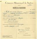 Registo de velocípede de marca Origão, com o nº 6991, em nome de Vítor de Sousa Inácio, morador em Fervença.