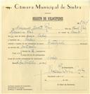 Registo de velocípede de marca Motorizada, com o nº 7364, em nome de Armando Duarte Raio, morador em Cabriz.