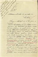 Carta dirigida ao Administrador do Concelho de Sintra, proveniente do Regedor da Freguesia de S. João das Lampas, José Duarte da Silva, apresentando queixa contra Cristino da Conceição Reis, de S. João das Lampas e Francisco António Jerónimo, por praticarem vocabulário obsceno a senhoras que estão na eira a fazer a debulha do trigo e outros cereais.