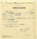 Registo de velocípede de marca Cuciolo com motor, com o nº 6981, em nome de Noé Gomes, morador em Cacém.
