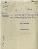 Circular dirigida ao Administrador do Concelho de Sintra, proveniente do Secretário Geral do Governo Civil do Distrito de Lisboa, solicitando que mandem com urgência uma pessoa de confiança receber 6.000 listas para o plebiscito.