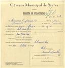 Registo de velocípede com o nº 7067, em nome de Manuel Jacinto, morador em Alvarinhos.