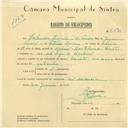Registo de velocípede com o nº 6190, em nome de Salvador Joaquim da Fonseca, morador em Morelena.
