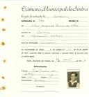 Registo de matricula de carroceiro em nome de Mário Marques Pereira da Silva, morador no Cacém, com o nº de inscrição 1750.
