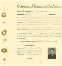 Registo de matricula de carroceiro em nome de José Vítor Hugo de Castro Alcainça, morador na Terrugem, com o nº de inscrição 1820.
