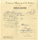 Registo de velocípede com o nº 7113, em nome de Mário Luís, morador em Albarraque.