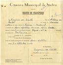 Registo de velocípede de marca Torpedo, com o nº 7302, em nome de Eugénio dos Santos, morador em Mem Martins.