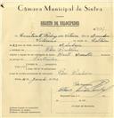 Registo de velocípede de marca Barto com motor, com o nº 7131, em nome de Constante Rodrigues Vitorino, morador em Pero Pinheiro.