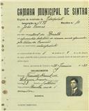 Registo de matricula de velocipedista em nome de João Gomes, morador na Baratã, com o nº de inscrição 1597.