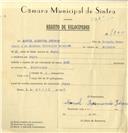 Registo de velocípede de marca Raio, com o nº 7800, em nome de Manuel Raimundo Pedroso, morador em Anços.