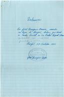 Registo de velocípede com o nº 5722, em nome de José Henriques Correia, morador em Mucifal.