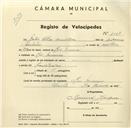 Registo de velocípede com o nº 3463, em nome de João Silva Antunes, morador em Rio de Mouro.