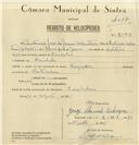 Registo de velocípede de marca Reynolds, com o nº 8194, em nome de António José de Jesus Valentim, morador em Ranholas.