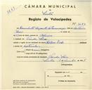 Registo de velocípede de marca Helios-Deka, com o nº 3673, em nome de Humberto Augusto da Encarnação, morador em Venda Seca.
