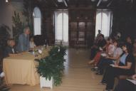 Edite Estrela, presidente da Câmara Municipal de Sintra, aquando da assinatura do protocolo para a construção da Biblioteca Municipal de Sintra.