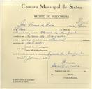 Registo de velocípede de marca Nacional, com o nº 9555, em nome de José Ferreira da Rosa, morador em Arneiro da Arreganha.