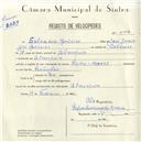 Registo de velocípede de marca Cycles Pombal, com o nº 5068, em nome de Salvador Monteiro, morador em Almorquim.