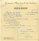 Registo de velocípede com o nº 6423, em nome de João José dos Santos, morador em Penedo.