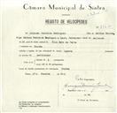 Registo de velocípede com o nº 8467, em nome de Orlando Ferreira Rodrigues, morador em Idanha.