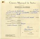 Registo de velocípede de marca Cuciolo, com o nº 9753, em nome de Francisco dos Santos Neto, morador em Carenque.