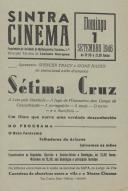 Programa do filme "Sétima cruz" com a participação dos atores Spenzer Tracy e Signe Hasso.