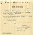 Registo de velocípede de marca Famel Vitória, com o nº 7708, em nome de Américo Antunes Penedo, morador em Montelavar.