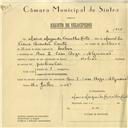 Registo de velocípede de marca Helios, com o nº 5898, em nome de Maria Margarida Carvalho Coute, moradora em Algueirão.