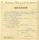 Registo de velocípede com o nº 6549, em nome de Ernesto de Almeida Ferreira, morador em Bolembre.