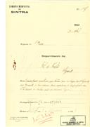 Construção de um barracão no Algueirão em nome de Gil de Freitas com o Processo OB nº 197/1923, com a licença de construção nº 167 e 7 de 09/05/1923.