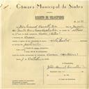 Registo de velocípede de marca Cycles Pombal, com o nº 6031, em nome de João Manuel Carvalho Dias, morador em Cacém.