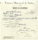 Registo de velocípede de marca Sachs, com o nº 8228, em nome de Manuel Martins Diogo, morador em Fontanelas.