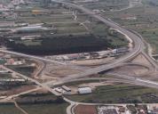 Vista aérea da Estrada Nacional 9 em Pero Pinheiro.