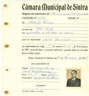 Registo de matricula de carroceiro de 2 ou mais animais em nome de Alberto Lucas, morador no Vila Verde, com o nº de inscrição 2182.