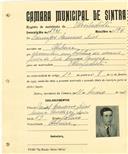 Registo de matricula de velocipedista em nome de Domingos Lourenço Dias, morador em Chilreira, com o nº de inscrição 1991.