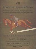 Programa do Concurso Hípico de Sintra.