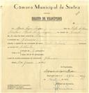 Registo de velocípede de marca Cicles Especial, com o nº 6892, em nome de Alfredo Sousa Prazeres, morador em Galamares.