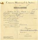 Registo de velocípede com o nº 7652, em nome de António dos Reis Miranda, morador em Gouveia.