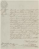 Circular dirigida ao presidente da Câmara Municipal de Belas proveniente   do governador civil, passada em nome do secretário geral António Correia Caldeira,  referente à formação do orçamento para os anos de 1845 - 1846.