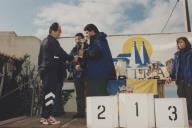 Rui Pereira, vereador da Câmara Municipal de Sintra, durante a entrega de troféus aos participantes da corrida "Fim da Europa".