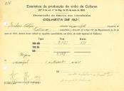 Estatística de produção de vinho feita por produtores do Mucifal, Penedo e Ulgueira.