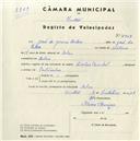 Registo de velocípede de marca Cycles Pombal, com o nº 4414, em nome de José de Jesus Silva, morador em Belas.