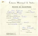 Registo de velocípede de marca Sachs, com o nº 9336, em nome de Abílio Alexandre, morador em Anços.