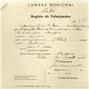 Registo de velocípede de marca Star, com o nº 2676, em nome de Germano Lino da Rosa, morador em Assafora.