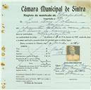 Registo de matricula de velocipedista em nome de Lino Luís de Oliveira, morador em Dona Maria, com o nº de inscrição 828.
