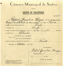 Registo de velocípede de marca Vilar com motor, com o nº 6681, em nome de Rafael Gonçalves Borges, morador em Penedo.