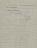 Carta de Raul Lino dirigida a Francisco Costa, relativa à visita que fez à construção de sua casa em Sintra.