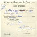 Registo de velocípede de marca Nacional, com o nº 4749, em nome de Alberto da Costa Isidoro, morador em Tojeira.