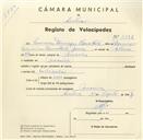 Registo de velocípede com o nº 3192, em nome de Francisco Domingos Ramalhete, morador em Maceira.