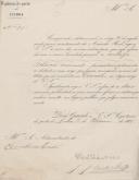 Ofício do Conselheiro Chefe do 2º Distrito da Capitania do Porto de Lisboa, J. J. [...], ao Administrador do Concelho de Sintra, solicitando a afixação da relação nominal dos marítimos pertencentes ao Distrito a seu cargo, que foram recenseados no ano de 1864 e que são residentes no Concelho.